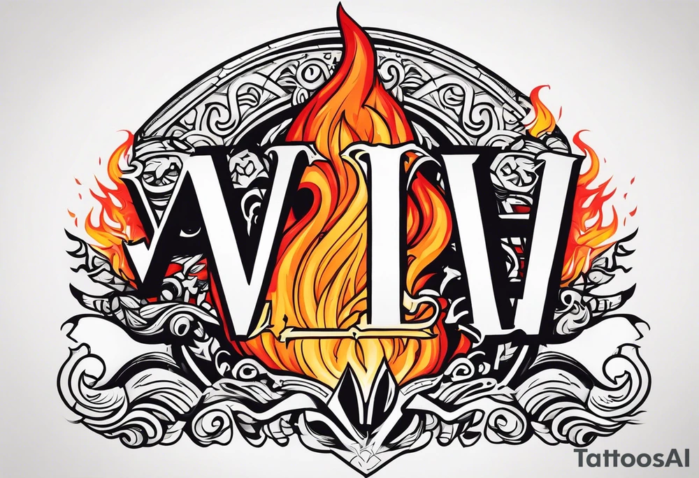Valhalla on  fire tattoo idea