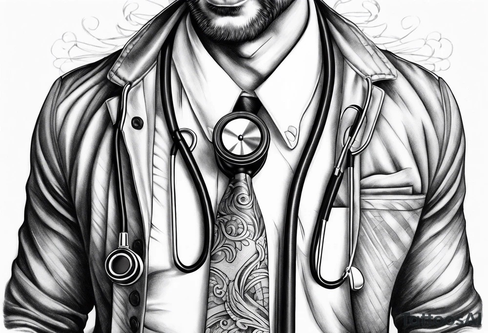 NECK TIE
, STETHOSCOPE tattoo idea