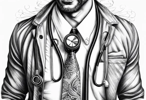 NECK TIE
, STETHOSCOPE tattoo idea