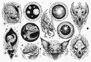A creature who feeds of of galaxies tattoo idea