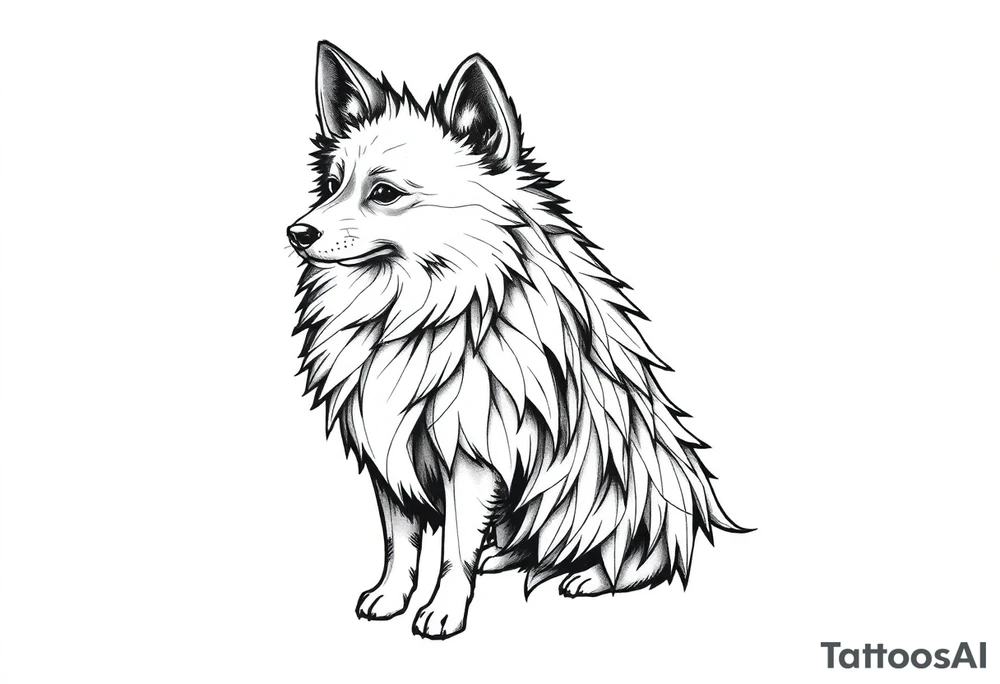 Spitz alemão tattoo idea