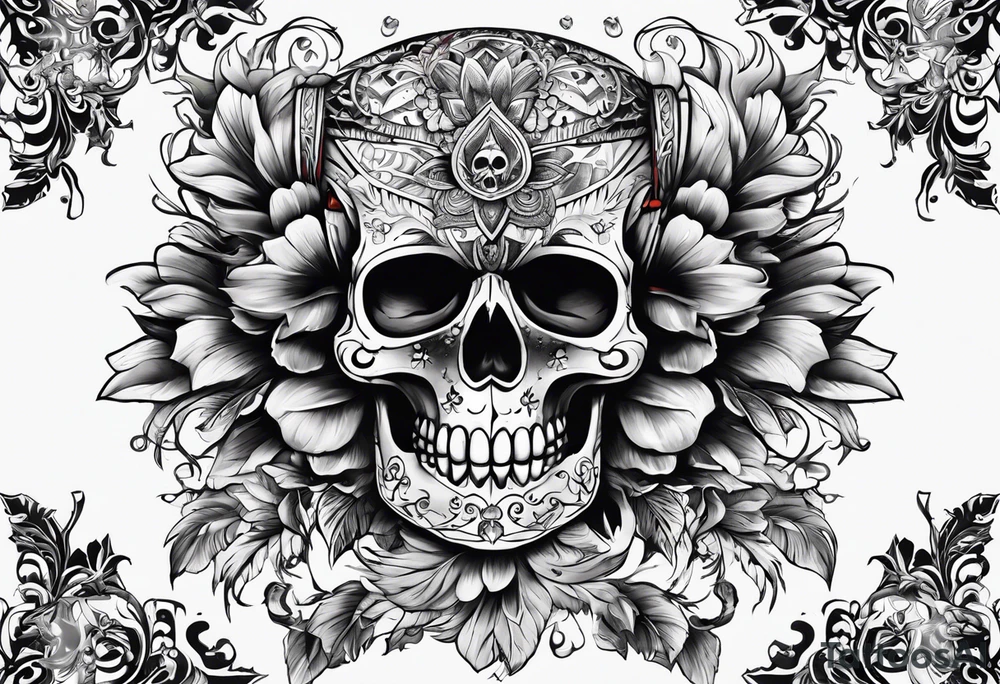 Krow on the skulls tattoo idea