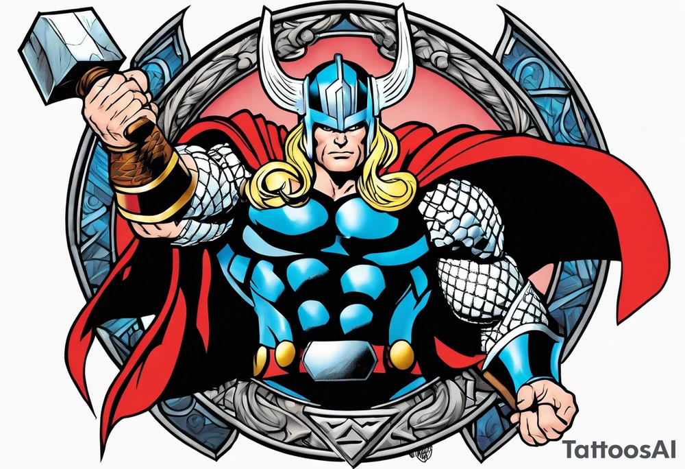 The Mighty Thor from the 1980's comics tattoo idea