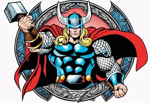 The Mighty Thor from the 1980's comics tattoo idea