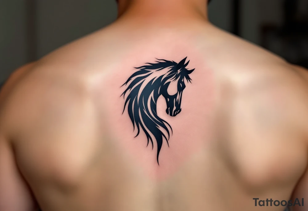 horse silhouette 
from the front tattoo idea