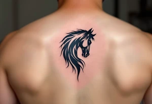 horse silhouette 
from the front tattoo idea