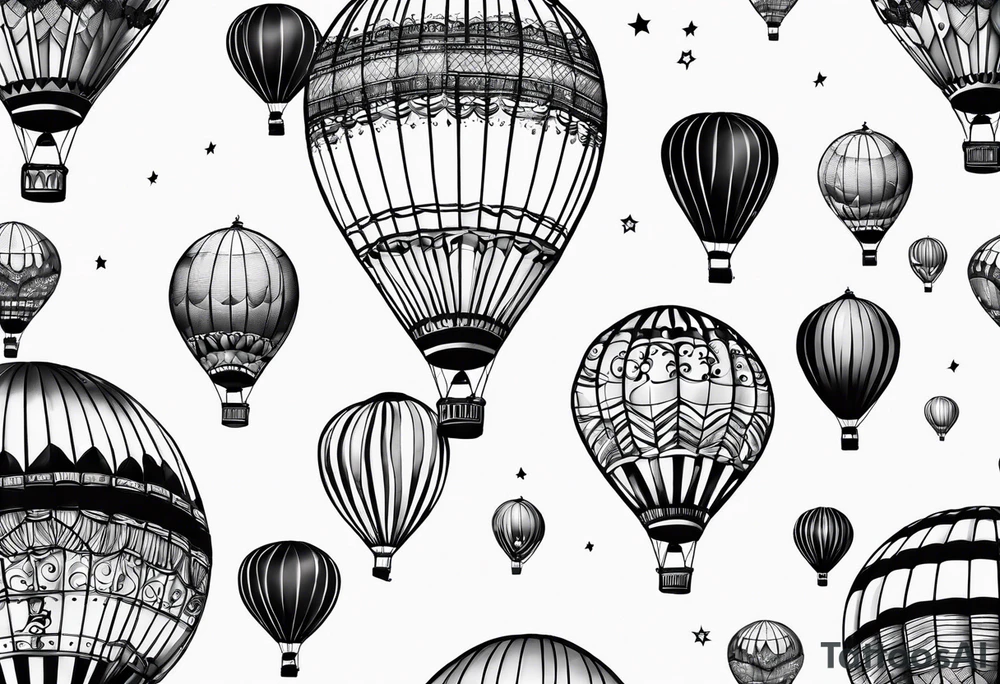 Hot air balloon tattoo idea