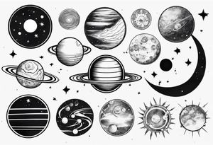 solar system tattoo idea