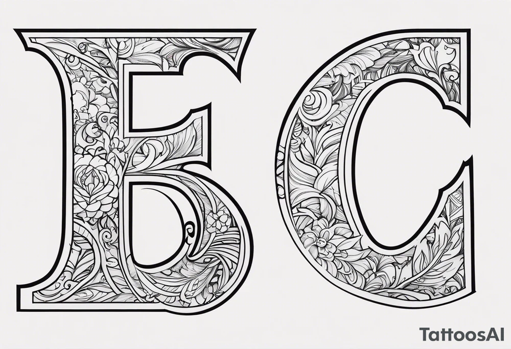 Letter E R J tattoo idea
