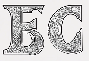 Letter E R J tattoo idea