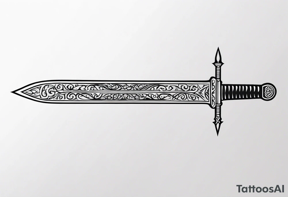 Valhalla sword tattoo idea