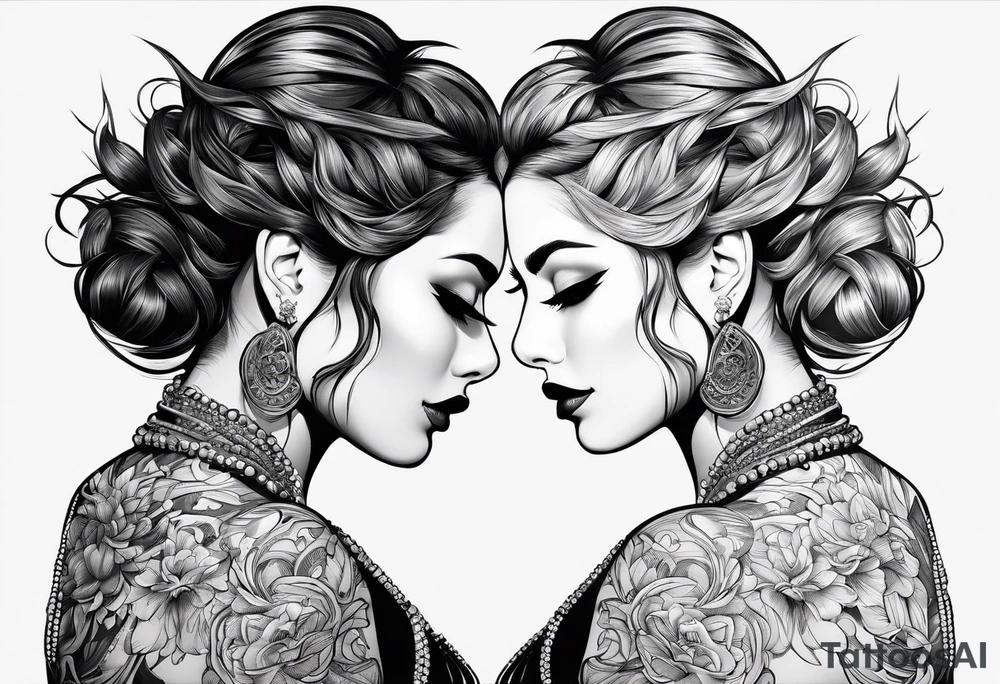 single strand of hair tattoo idea