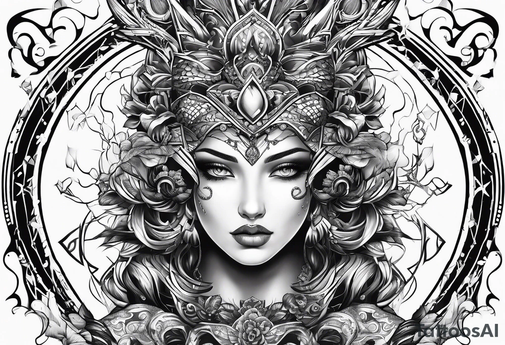 cyber sigilism tattoo idea