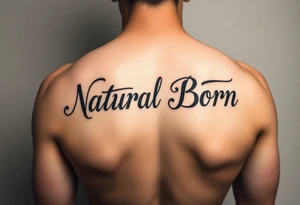Using the words "Natural Born Talent" create a unique and rare tattoo tattoo idea