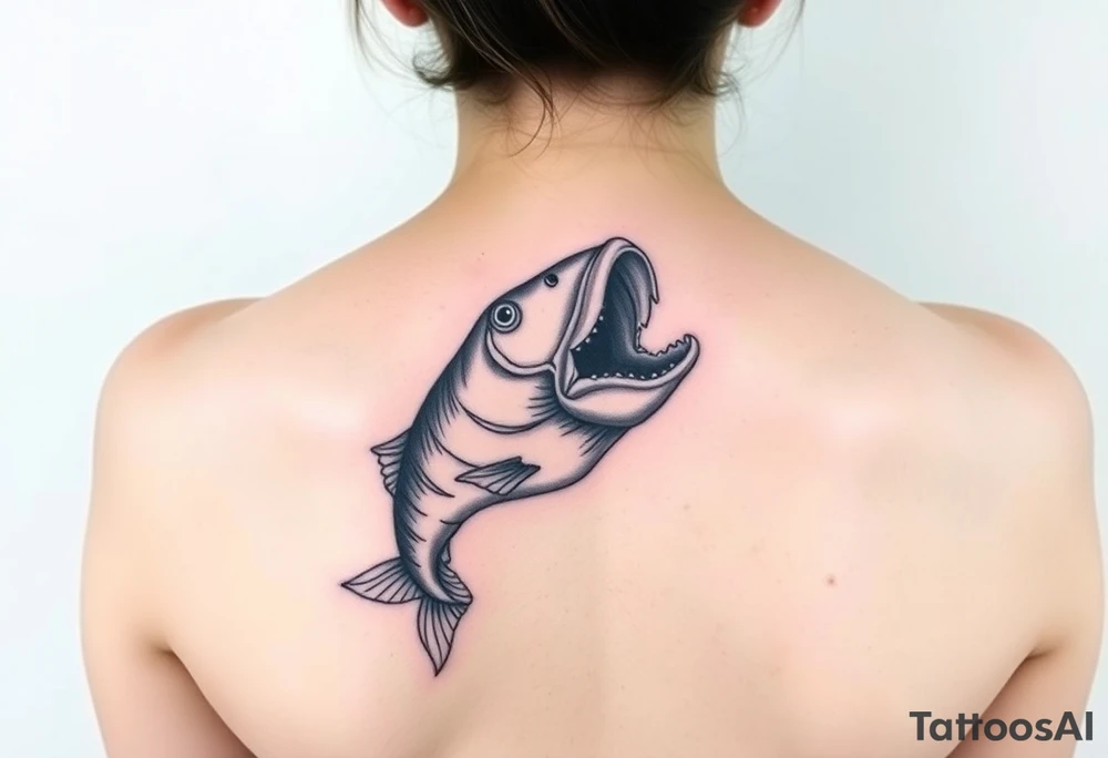 Fish mouth swallowing my arm tattoo idea