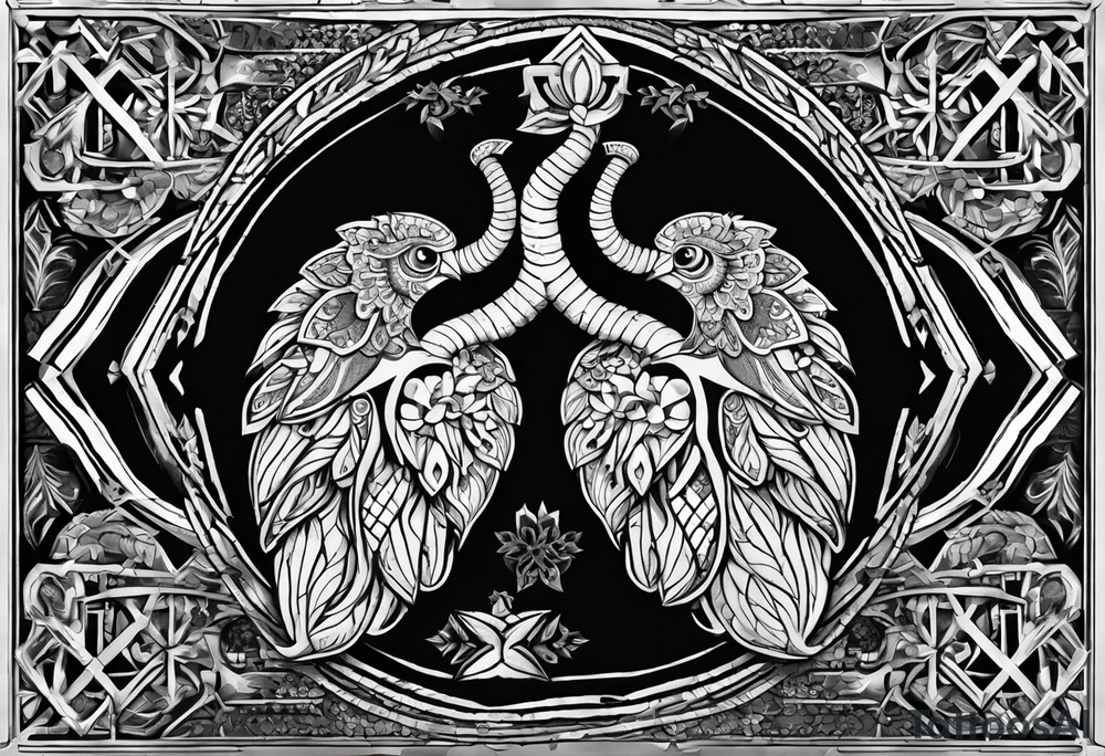 simple shape, dimond shape, split in two distinct parts that are symmetrical, resembling lungs or breathing tattoo idea simple shape, dimond shape, split in two distinct parts that are symmetrical, resembling lungs or breathing tattoo idea