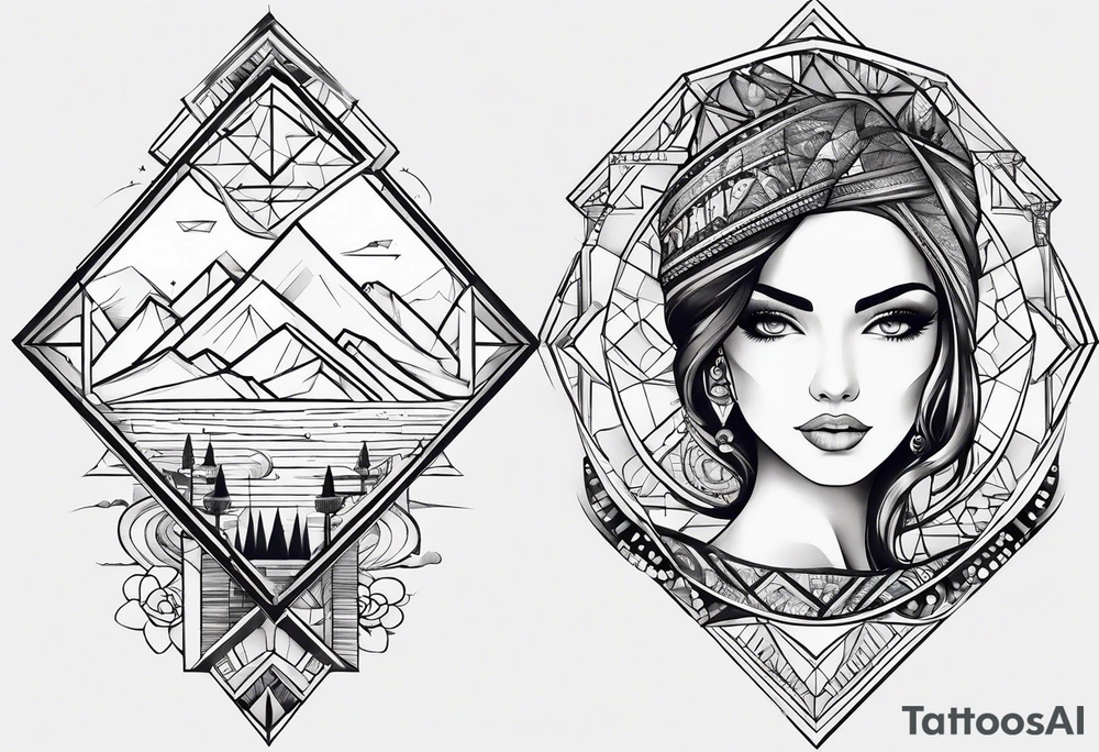 Minimalistic travel tattoo idea