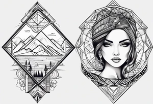 Minimalistic travel tattoo idea