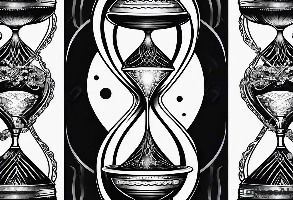 hourglass as an infinity symbol tattoo idea