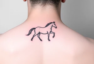 horse silhouette tattoo idea