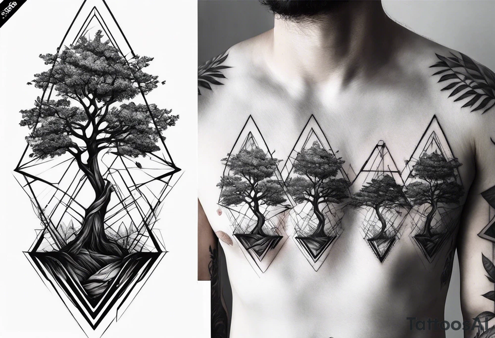 iron tree with branches ending in triangles, forearm tattoo tattoo idea iron tree with branches ending in triangles, forearm tattoo tattoo idea