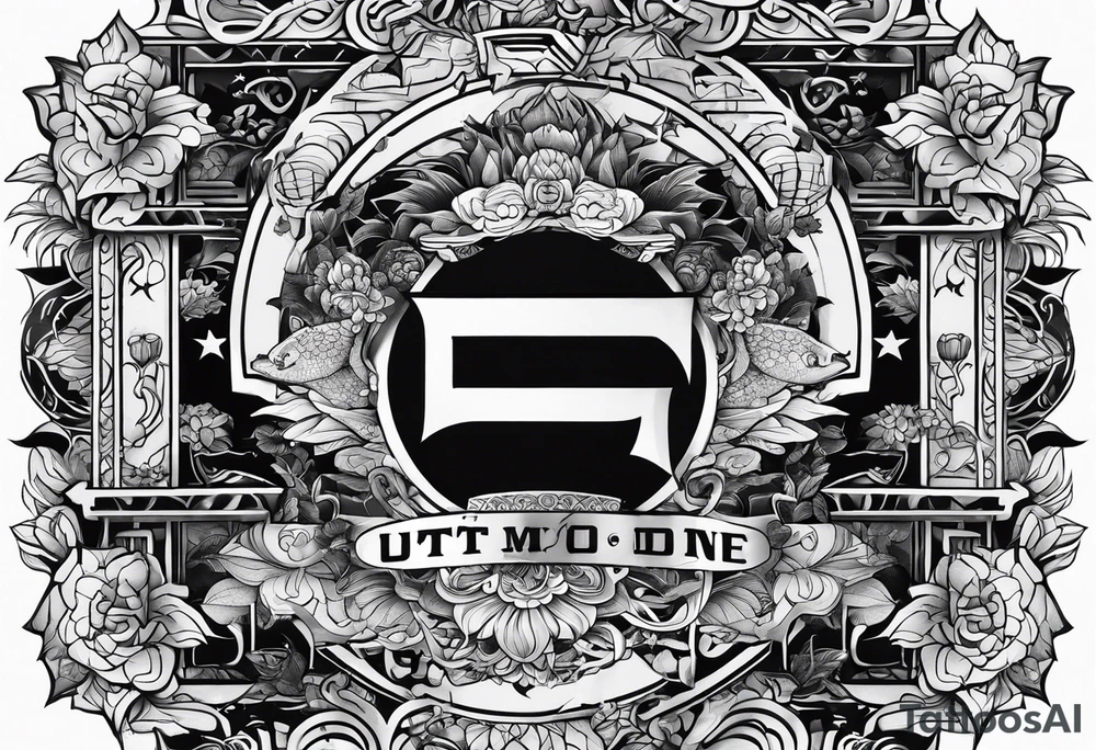 the letters OTG with a cool font tattoo idea