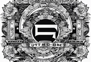 the letters OTG with a cool font tattoo idea