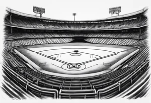 Baseball diamond tattoo idea