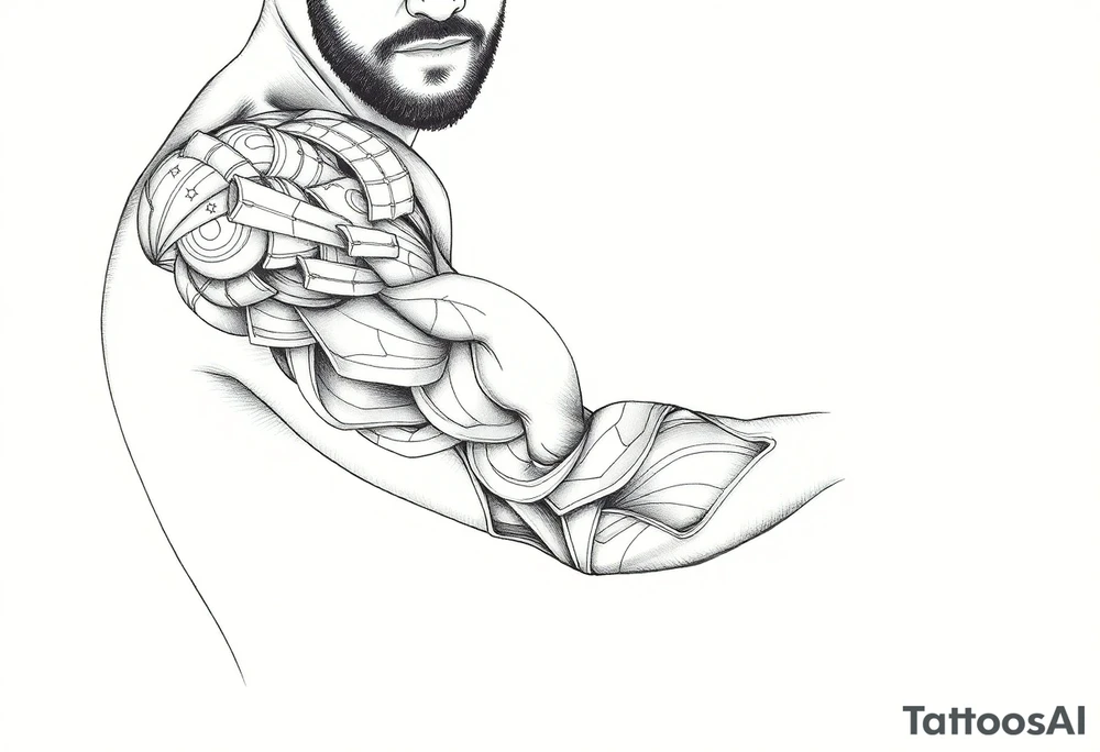 Computer code software developer, father of 6, masculinity, strength, overcome, Libra, tattoo idea