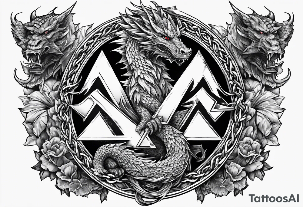 Valhalla sword chain barbed wire
dragon axe Valknut tattoo idea Valhalla sword chain barbed wire
dragon axe Valknut tattoo idea