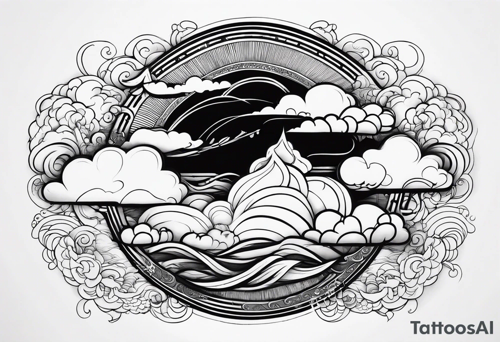 cloud, wind, tattoo idea