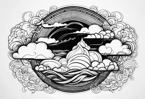 cloud, wind, tattoo idea