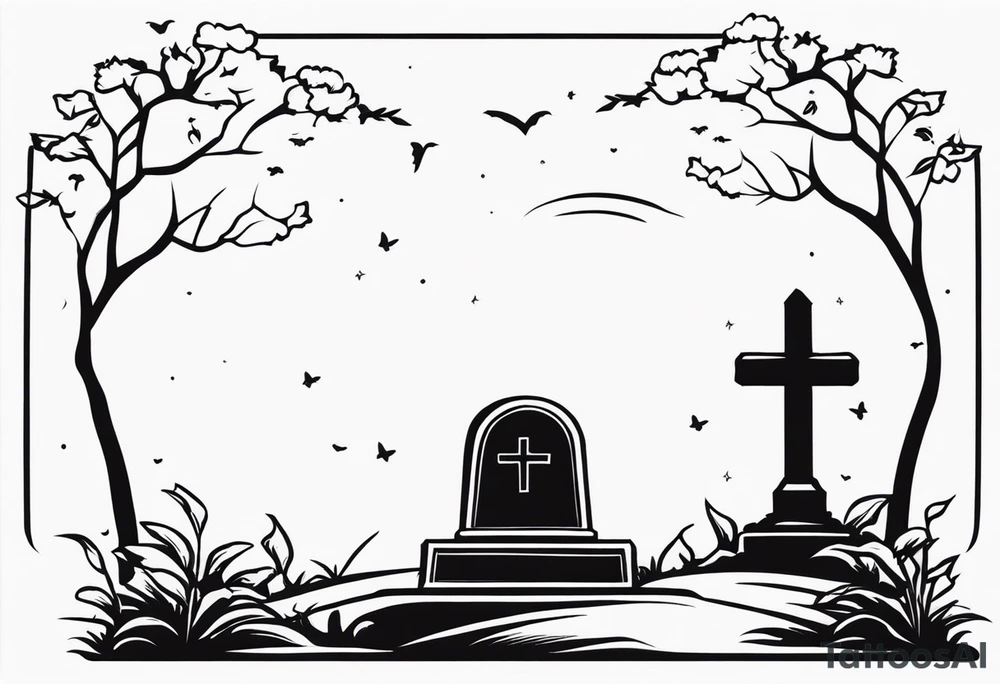 Gravestone without cross tattoo design tattoo idea