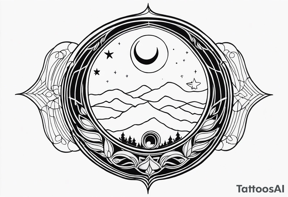 sacred moon tattoo idea