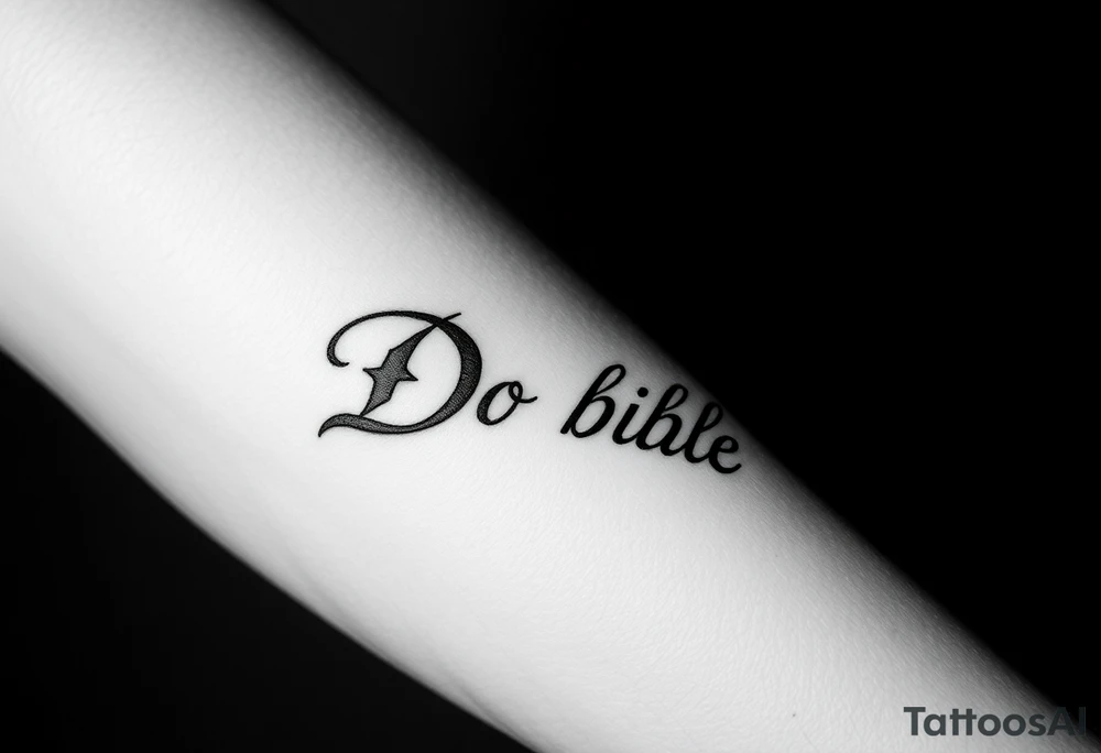 Do bible text tattoo idea