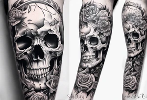 skeleton sleeve tattoo idea