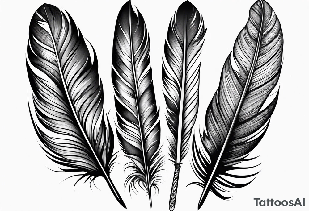 Feather pen tattoo idea