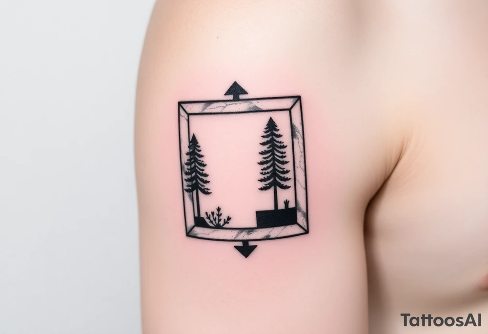 inspiration: my childhood home had an arrangement of tiles in the formation of golden ratio. use this to create a tattoo for me with NO COLOURS using the idea of tiles and golden ratio. placement on upper outer arm or top of bicep so not too big. give me a range of ideas (including some without using tiles, and just the golden ratio). I want to symbolise how nature is made from golden ratio. also give ideas including trees as my garden had this arrangement surrounded by trees. the golden ratio was in a rectangular form. also show me ideas of tattoos placed on bicep not on the back
USE GOLDEN RATIO PLEASE tattoo idea