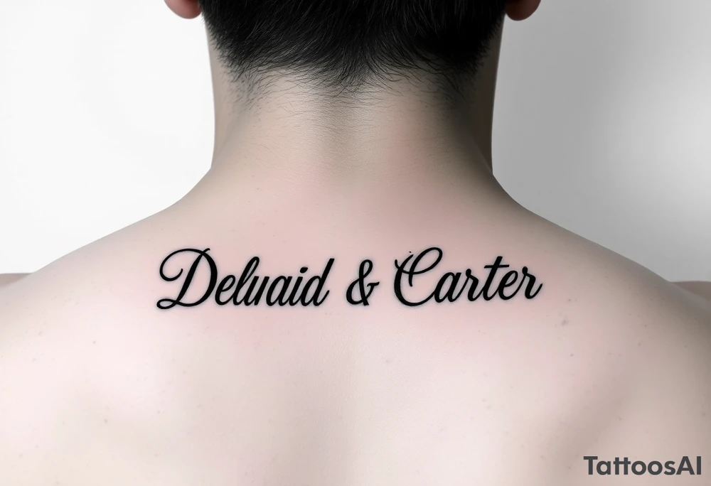 My sons names- Declan and Carter tattoo idea