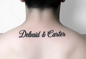 My sons names- Declan and Carter tattoo idea