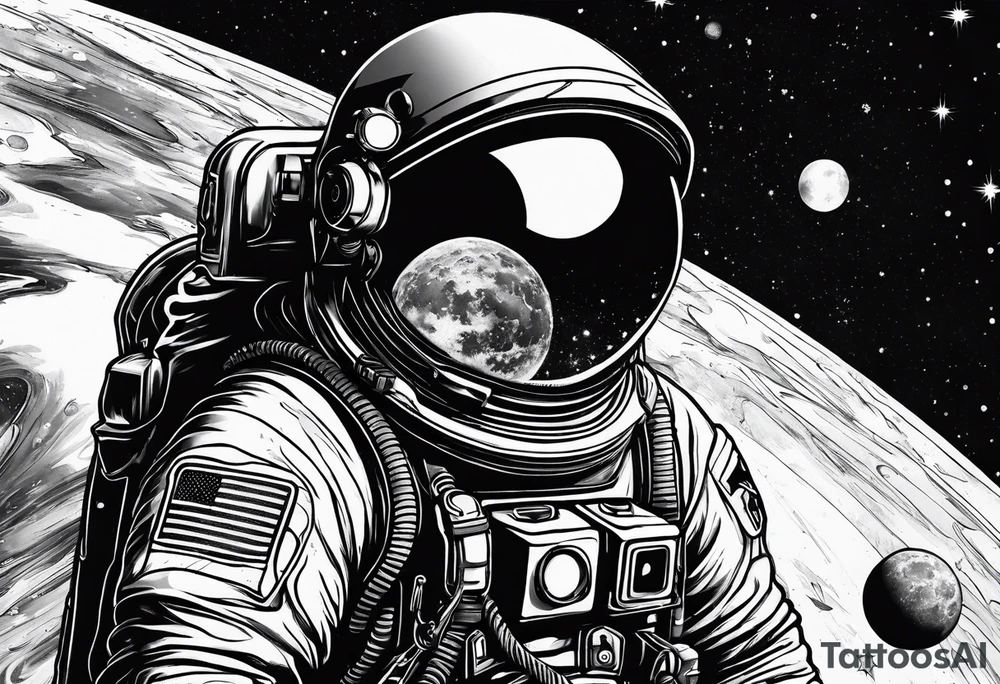Space Astronau Cosmos all tattoo idea