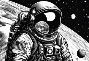 Space Astronau Cosmos all tattoo idea