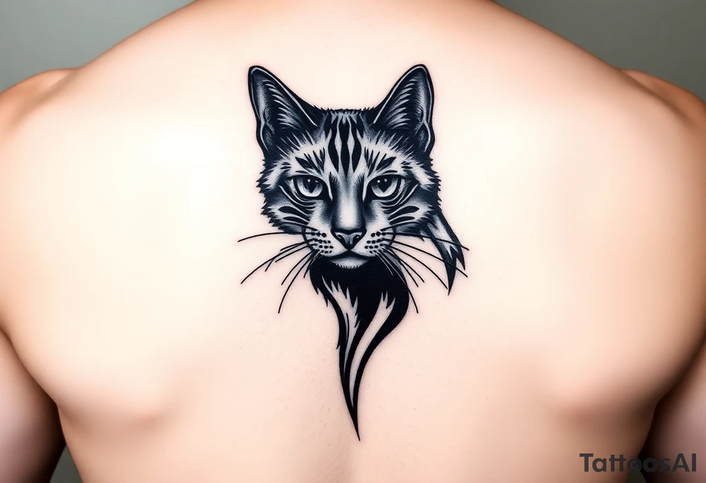 black cat tattoo idea