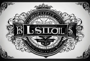 logo with the last name Nichols and the letters B, O, L, H, E, D, J, and R tattoo idea