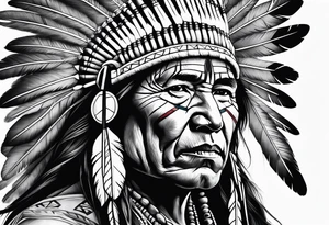 Native American Spirit tattoo idea