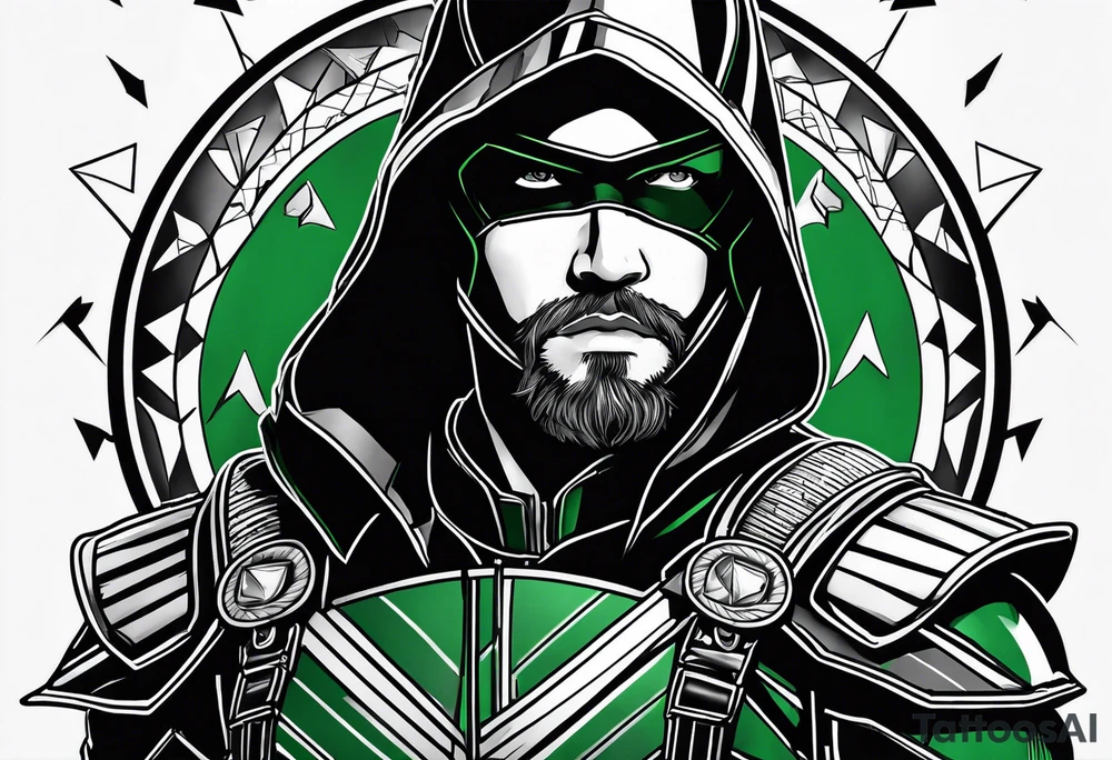 Green arrow tv show artwork tattoo idea
