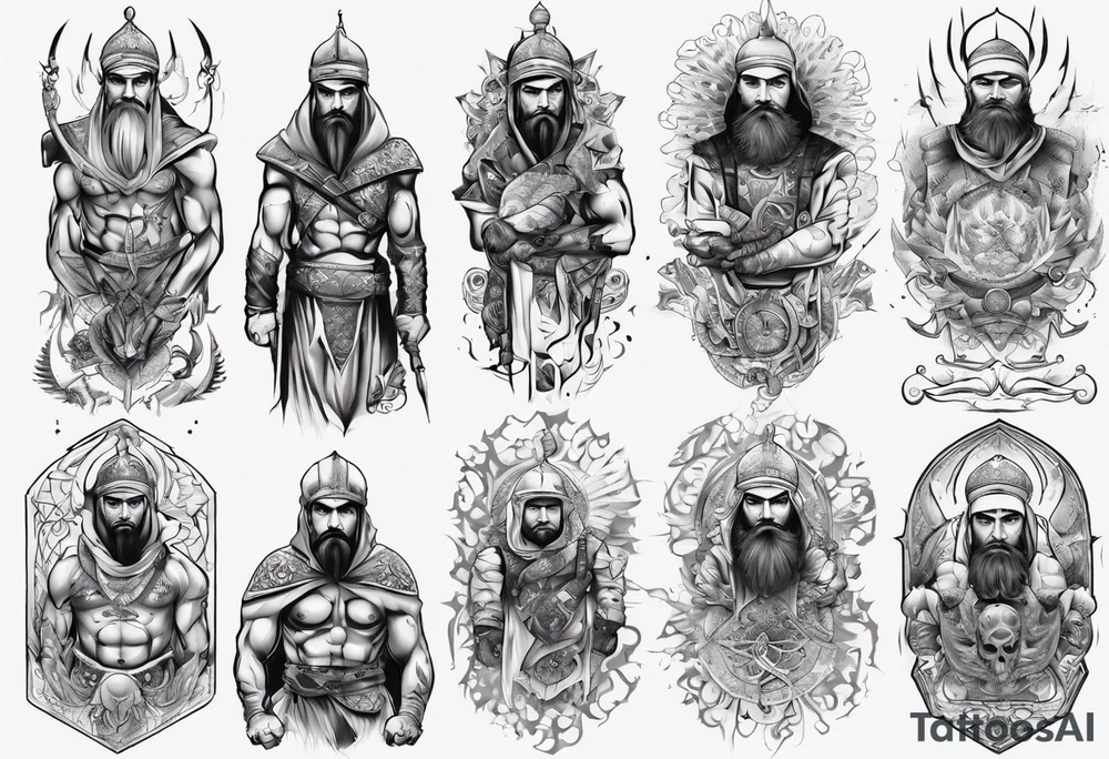 islamic warrior tattoo idea