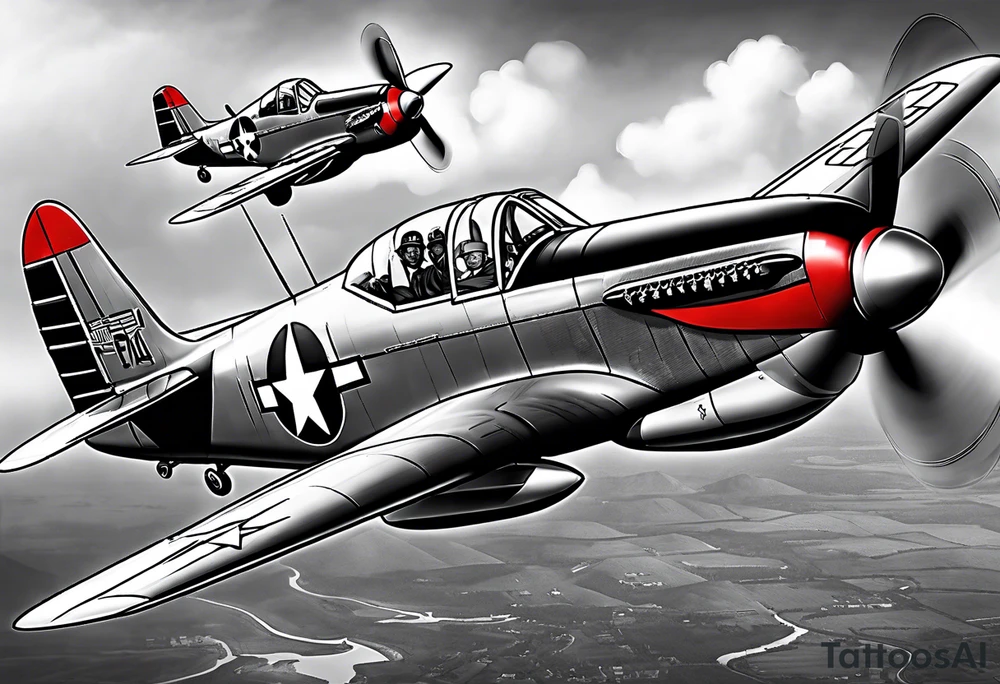 Red Tails African American Air Force tattoo idea