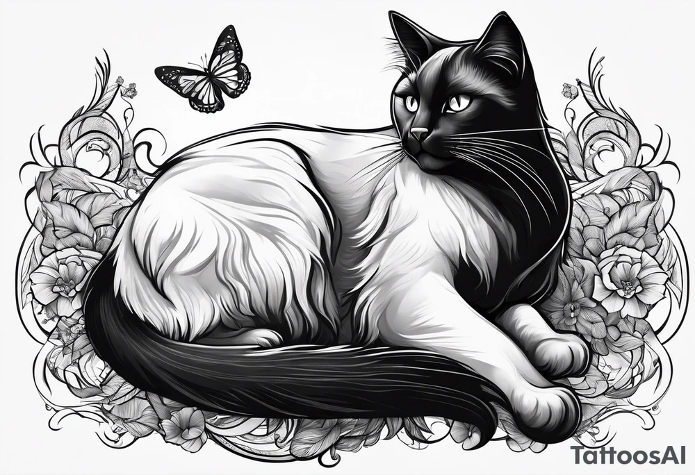 black cat tattoo idea