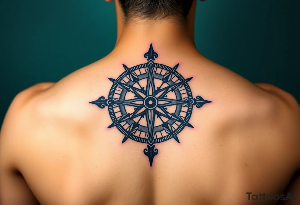 compass tattoo idea
